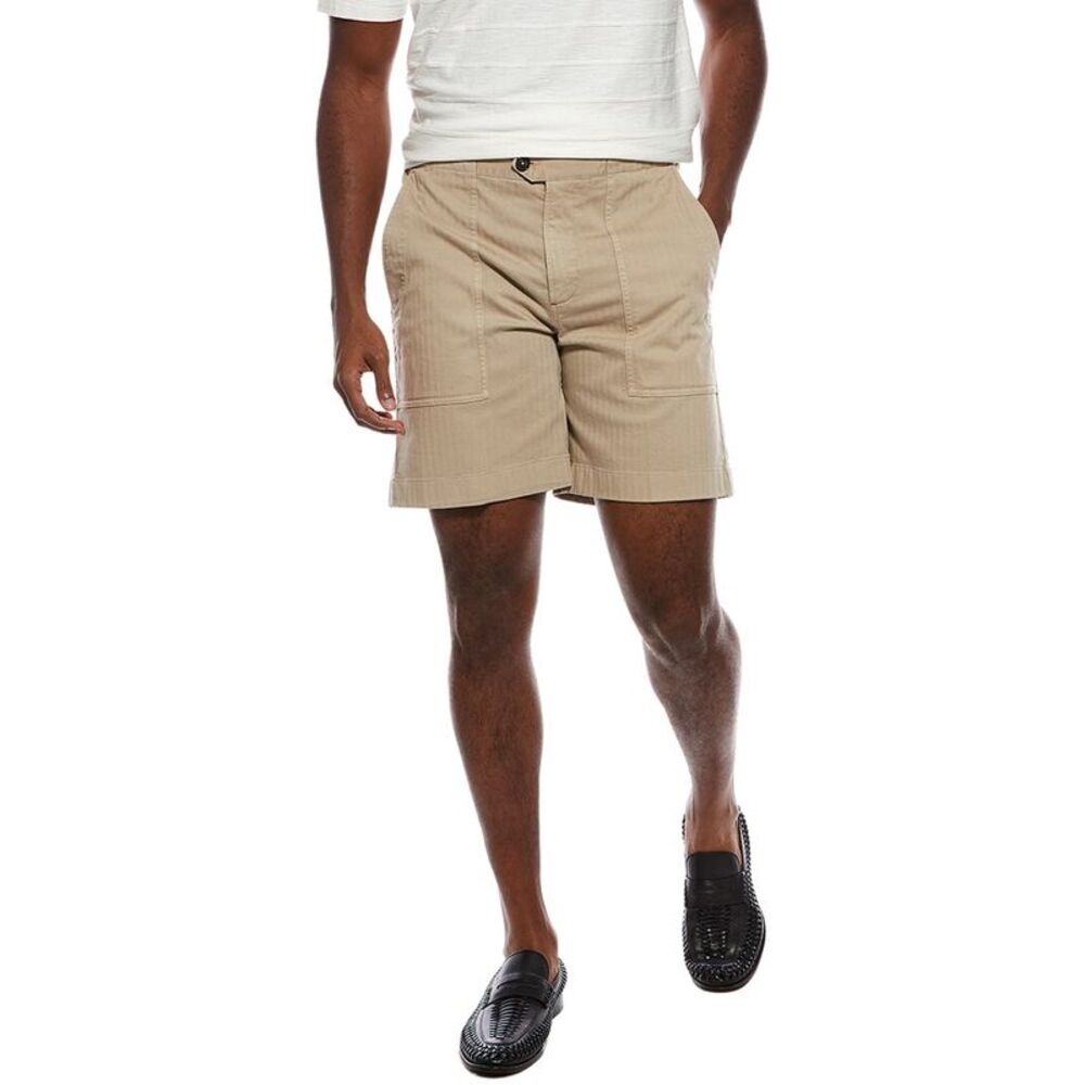 Isaia Mens  Military Short, Brown
